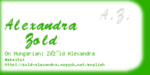 alexandra zold business card